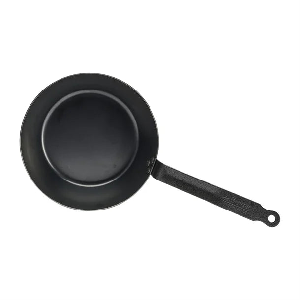 De Buyer Blue Carbon Steel Deep Round Pan 24cm