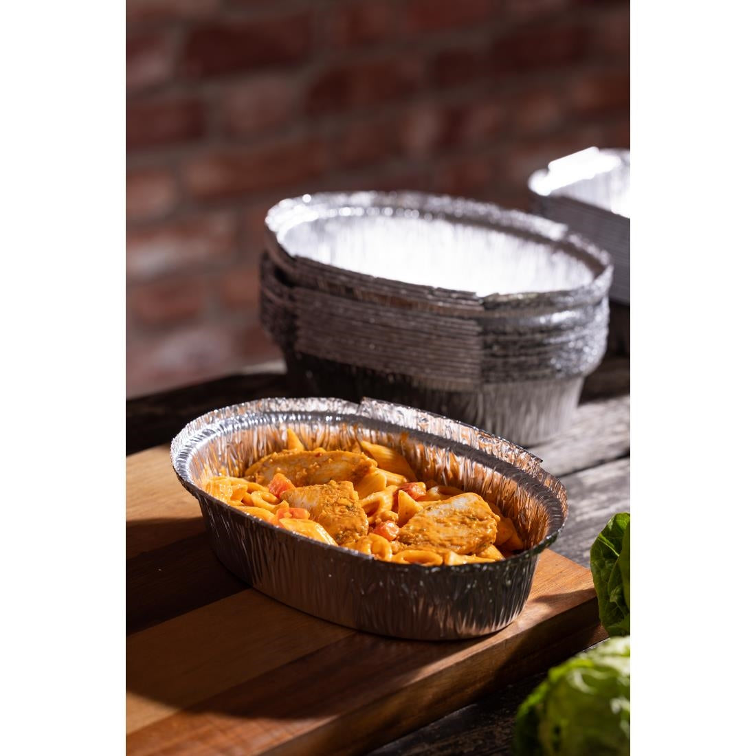 Fiesta Recyclable Foil Oval Containers 500ml (200 Pack)