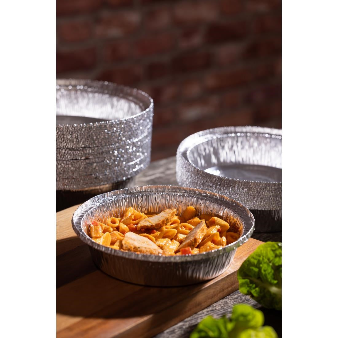 Fiesta Recyclable Foil Round Containers 7" (200 Pack)