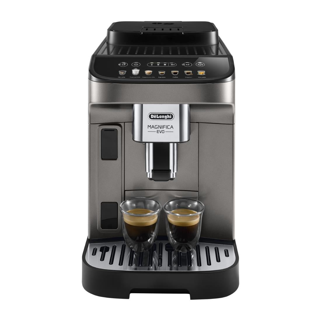 De'Longhi Magnifica Evo Fully Automatic Bean to Cup Coffee Machine ECAM29 Titanium & Black