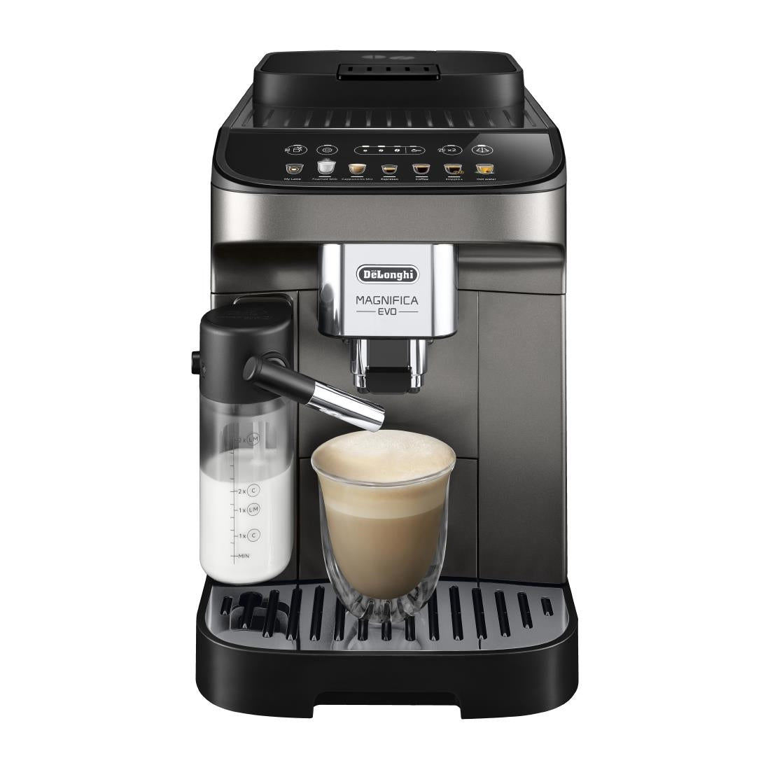 De'Longhi Magnifica Evo Fully Automatic Bean to Cup Coffee Machine ECAM29 Titanium & Black