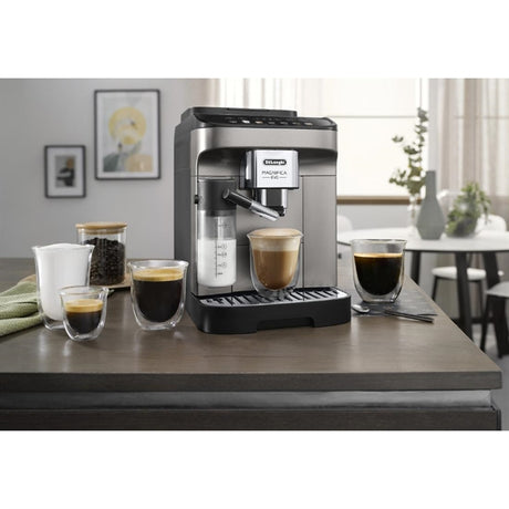 De'Longhi Magnifica Evo Fully Automatic Bean to Cup Coffee Machine ECAM29 Titanium & Black