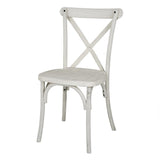Bolero Manhattan Cross-Back Resin Chairs Limewash (4 Pack)
