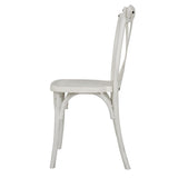 Bolero Manhattan Cross-Back Resin Chairs Limewash (4 Pack)