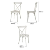 Bolero Manhattan Cross-Back Resin Chairs Limewash (4 Pack)