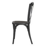 Bolero Manhattan Cross-Back Resin Chairs Black (4 Pack)