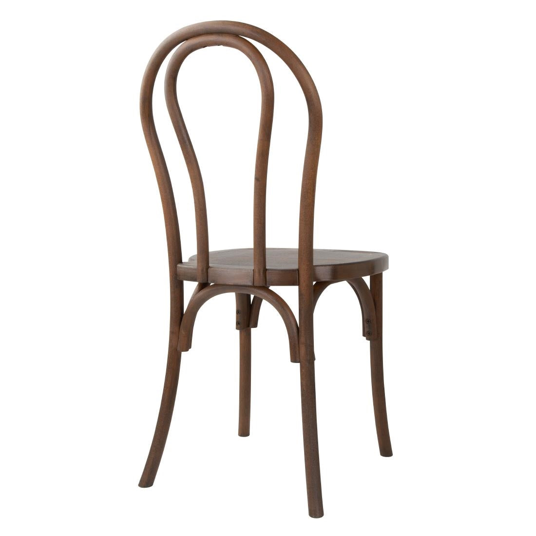 Bolero Soho Bentwood Style Resin Chairs Walnut (4 Pack)