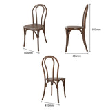 Bolero Soho Bentwood Style Resin Chairs Walnut (4 Pack)