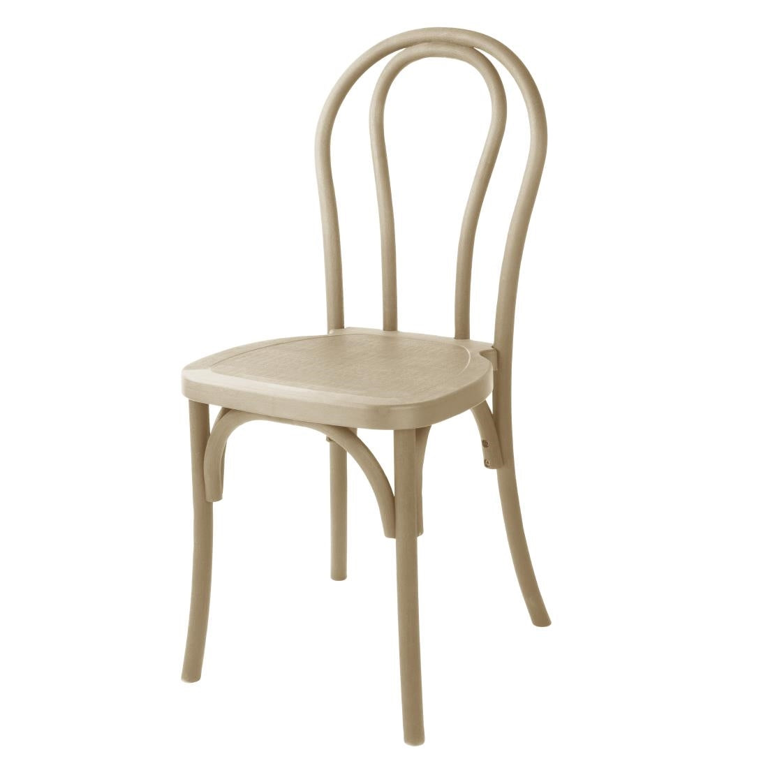 Bolero Soho Bentwood Style Resin Chairs Natural (4 Pack)