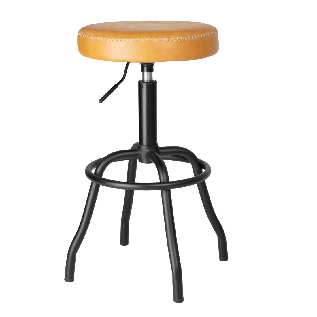 Bolero Brooklyn PU High Bar Stool - Caramel