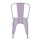 Bolero Bistro Metal Chairs Lilac Pop (4 Pack)