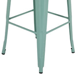 Bolero Bistro Metal High Stools Olive Green (4 Pack)
