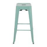 Bolero Bistro Metal High Stools Olive Green (4 Pack)