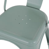 Bolero Bistro Metal Chairs Olive Green (4 Pack)