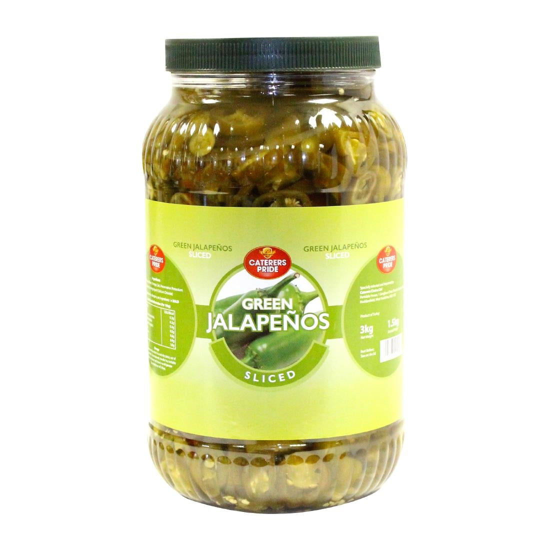 Caterers Pride Green Sliced Jalapenos (PET) 3kg