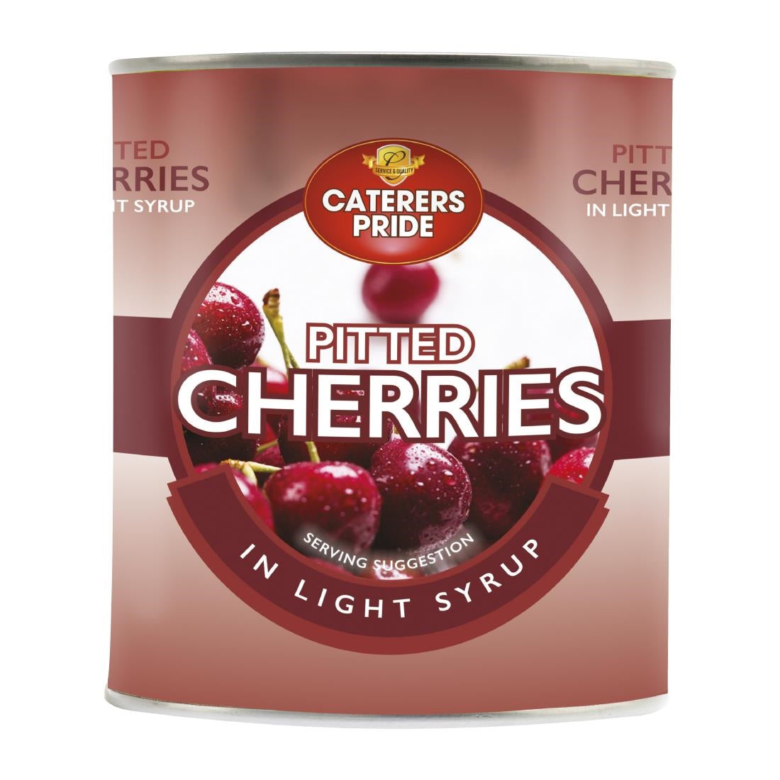 Caterers Pride Dark Pitted Cherries in Light Syrup 850g (6 Pack)
