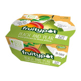 Fruitypot Peach & Pear in Juice with Spoon 113g (18 pack)