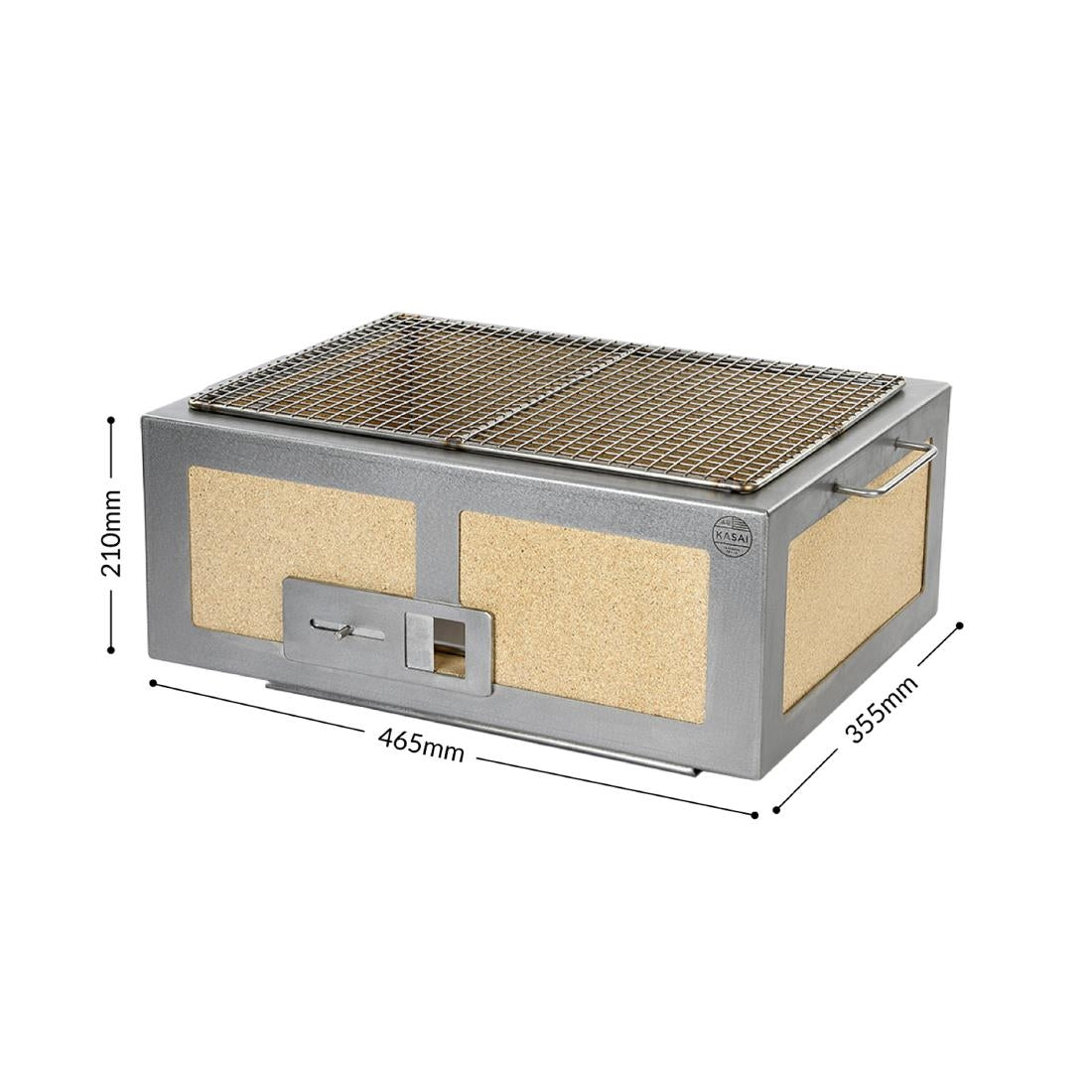 Kasai Medium Wide Konro Grill with Stainless Steel Frame SVT-16026