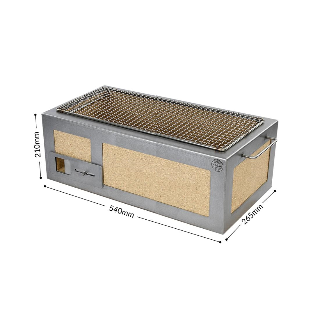 Kasai Medium Long Konro Grill with Stainless Steel Frame SVT-16131