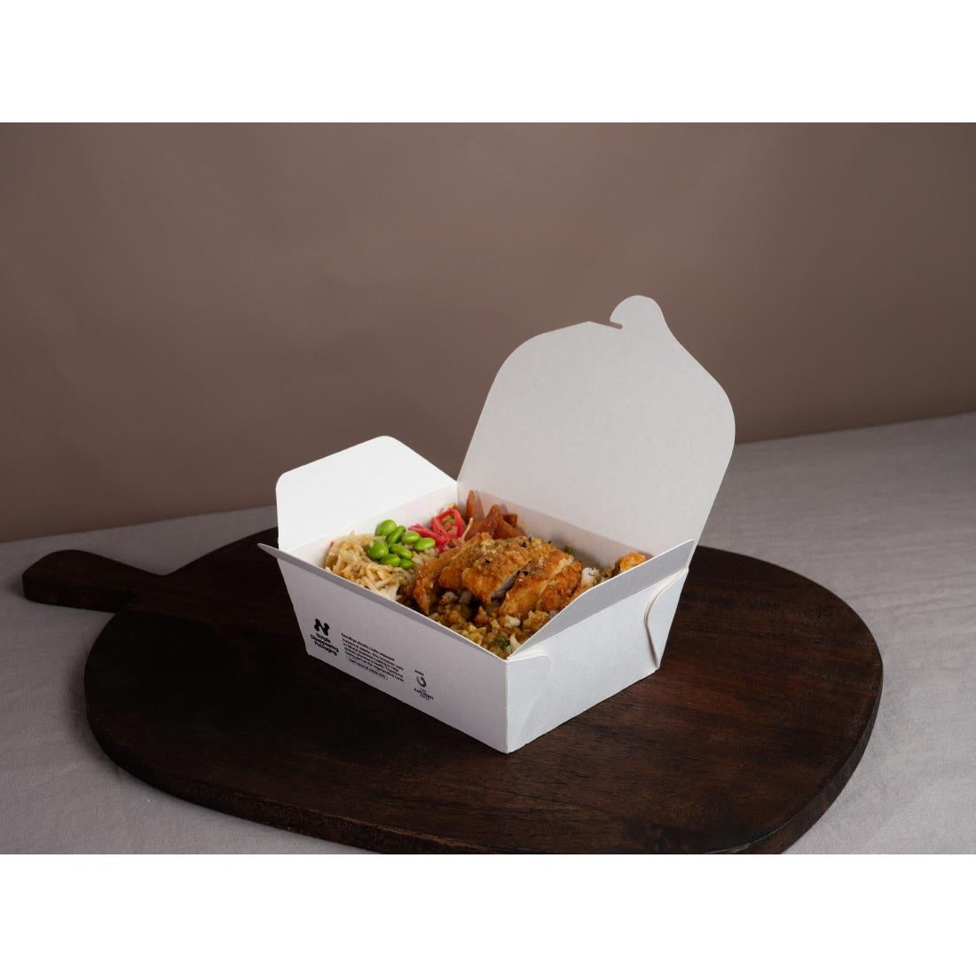 Notpla Medium Takeaway Boxes 1200ml - White (250 Pack)