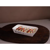 Notpla 8"x5" Rectangular Trays - White (400 Pack)