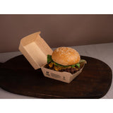 Notpla 5" Clamshell Burger Boxes - Kraft (200 Pack)