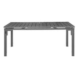 Bolero Valletta Grey Slatted Extendable Outdoor Dining Table