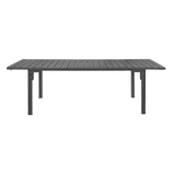 Bolero Valletta Grey Slatted Extendable Outdoor Dining Table