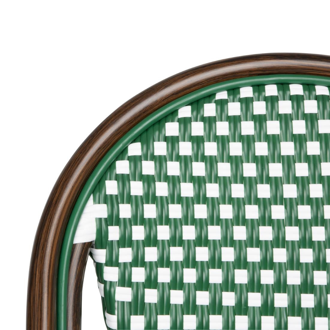 Bolero Parisian Style PE Rattan Chair Green Dot Mix (2 Pack)
