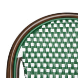 Bolero Parisian Style PE Rattan Chair Green Dot Mix (2 Pack)