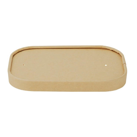 Fiesta Recyclable Paper Lids for Rectangular Containers (300 Pack)