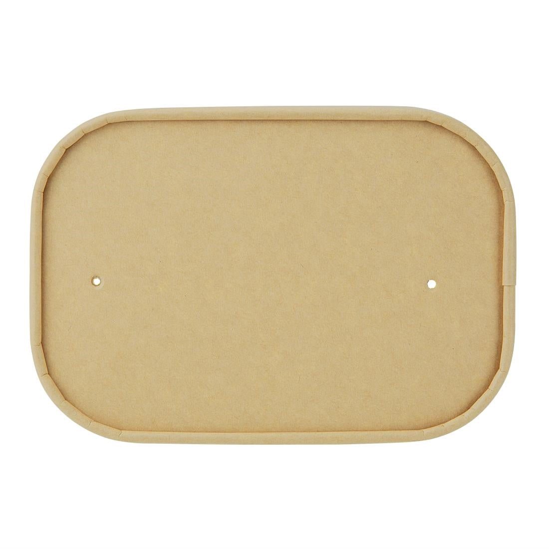 Fiesta Recyclable Paper Lids for Rectangular Containers (300 Pack)