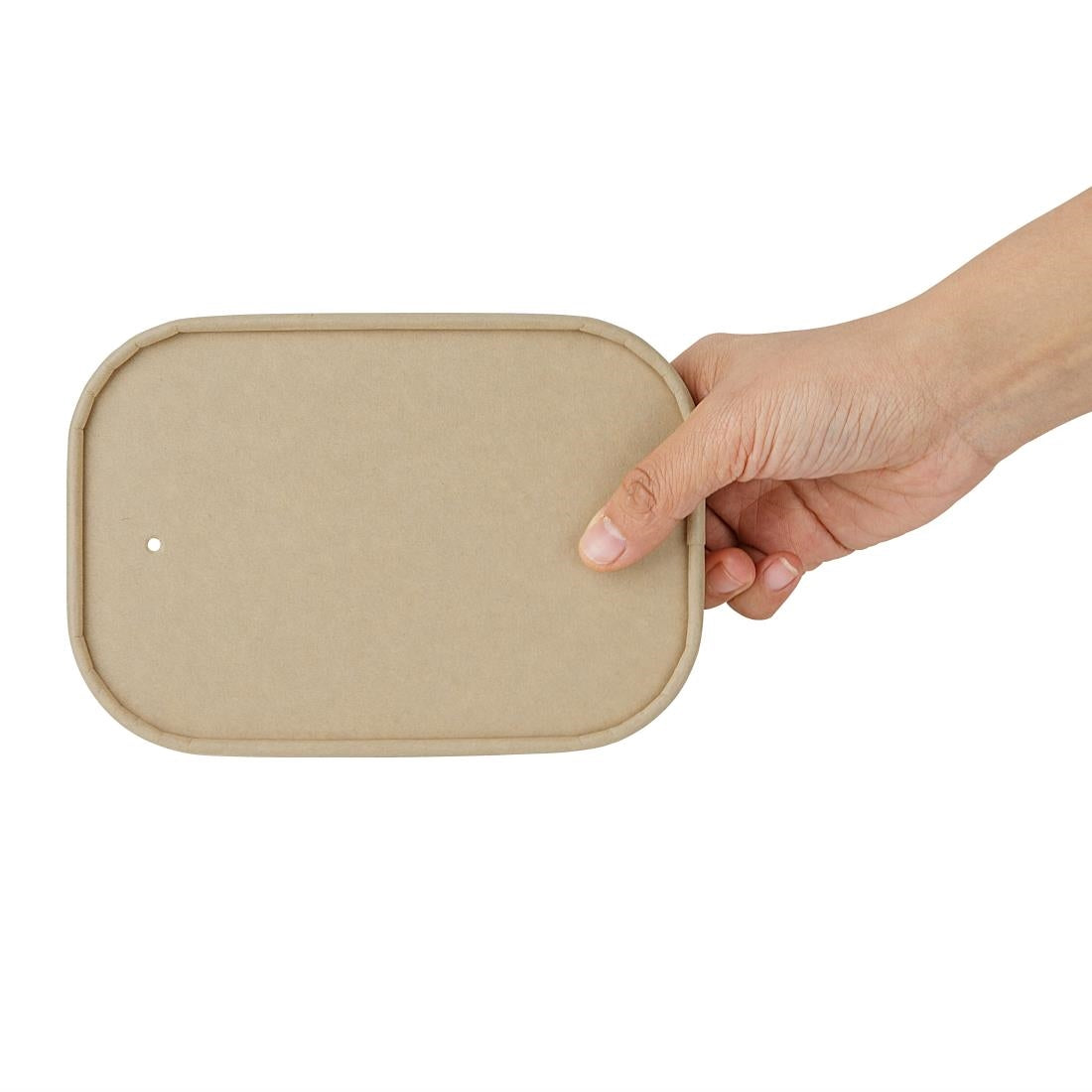 Fiesta Recyclable Paper Lids for Rectangular Containers (300 Pack)