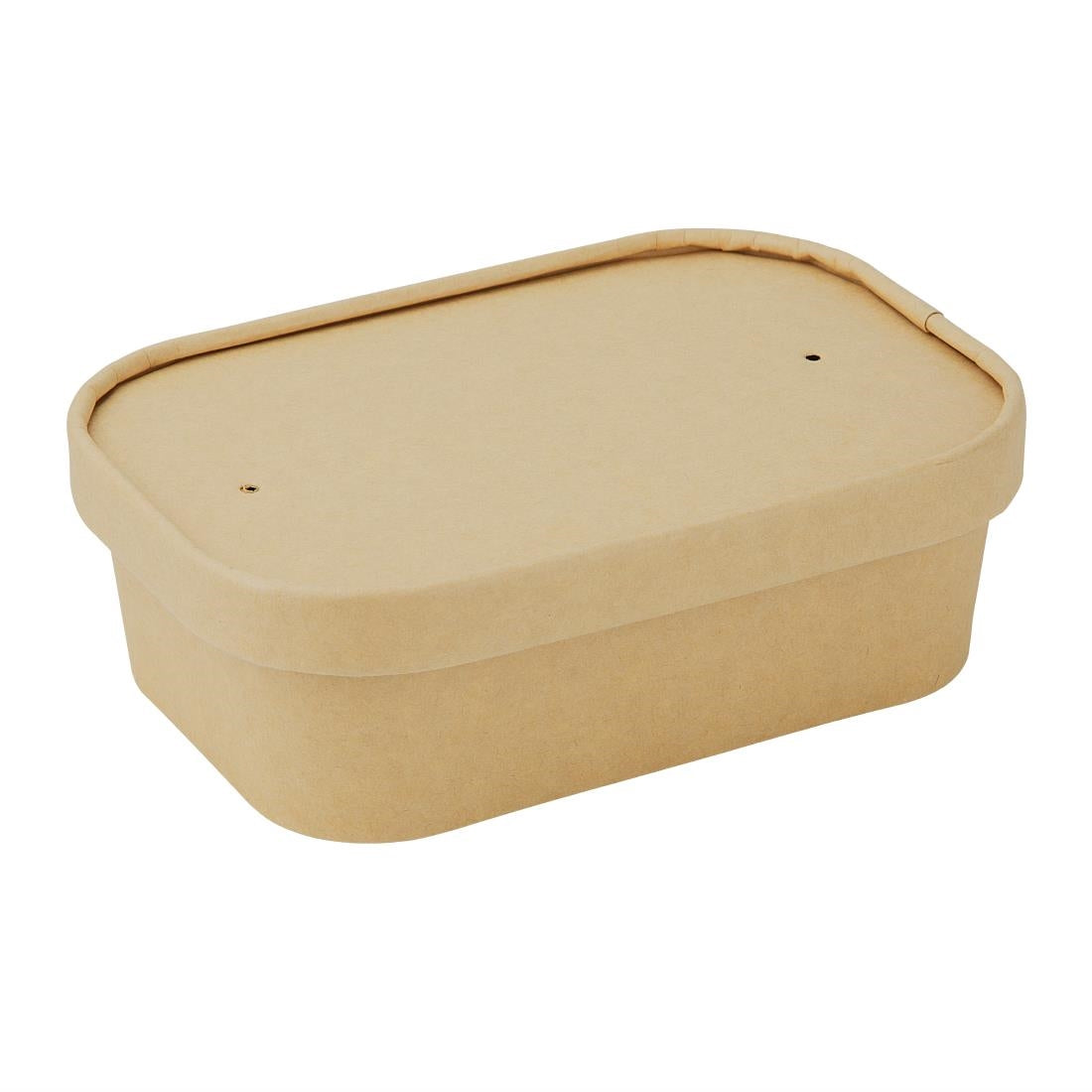 Fiesta Recyclable Paper Lids for Rectangular Containers (300 Pack)