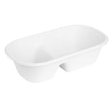 Fiesta Compostable Bagasse Oval 2-Compartment Container 900ml (100 Pack)