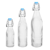 Olympia Ridged Swing Top Water Bottles 1Ltr (6 Pack)