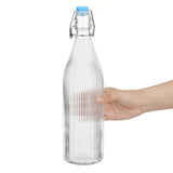 Olympia Ridged Swing Top Water Bottles 1Ltr (6 Pack)
