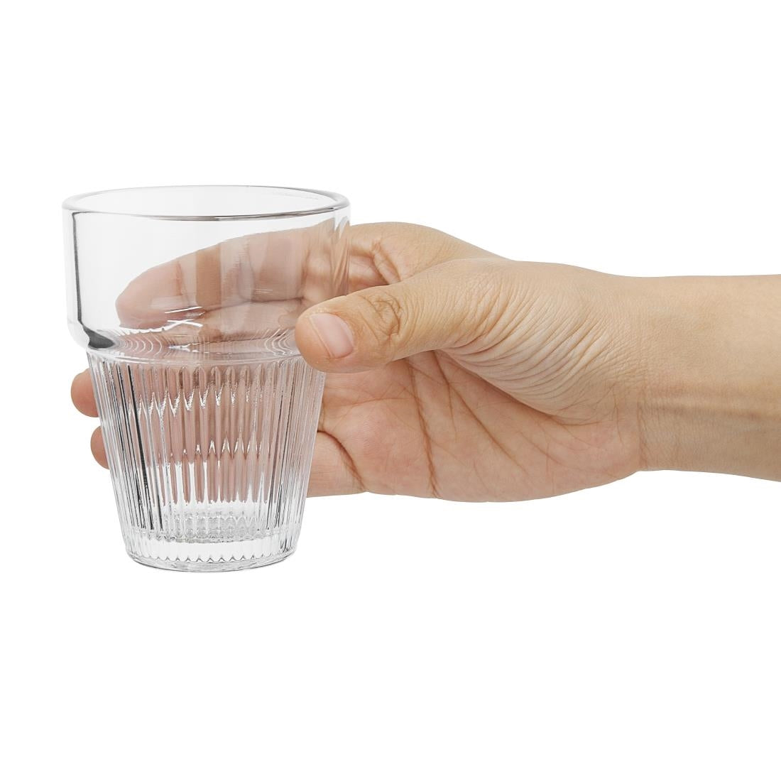 Olympia Ridged Stacking Tumblers 150ml (6 Pack)