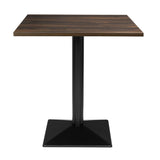 Bolero Complete Table Square Dark Wood Effect 700mm