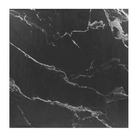 Bolero Complete Table Square Black Stone Effect 700mm