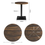 Bolero Complete Table Round Dark Wood Effect 600mm