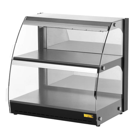 Buffalo Self-Serve Heated Display Unit with Hinged Doors