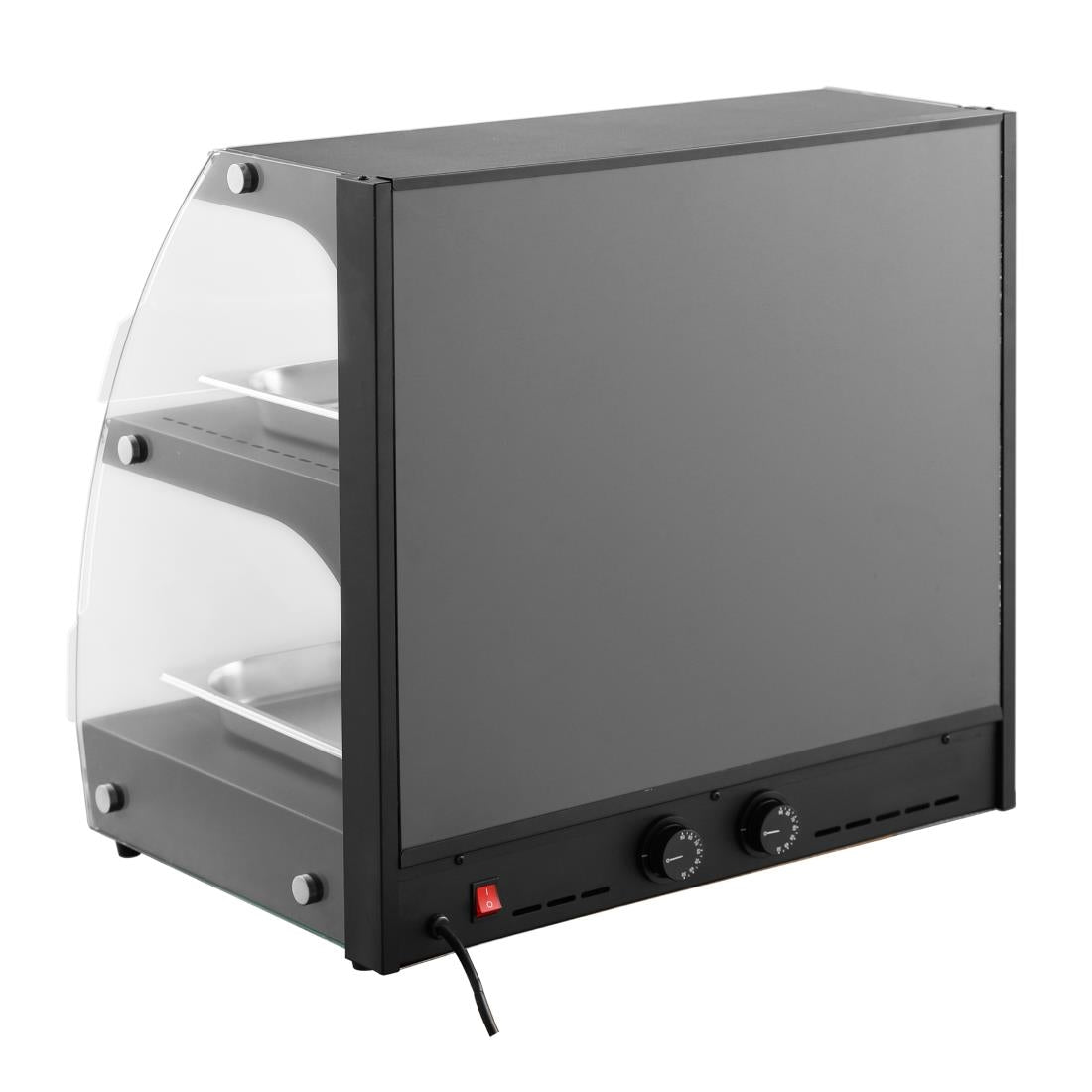 Buffalo Self-Serve Heated Display Unit with Hinged Doors
