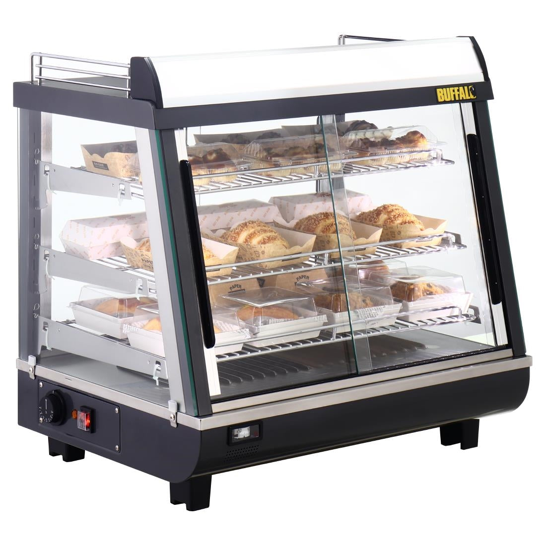 Buffalo Front and Rear Door Heated Merchandiser 96Ltr