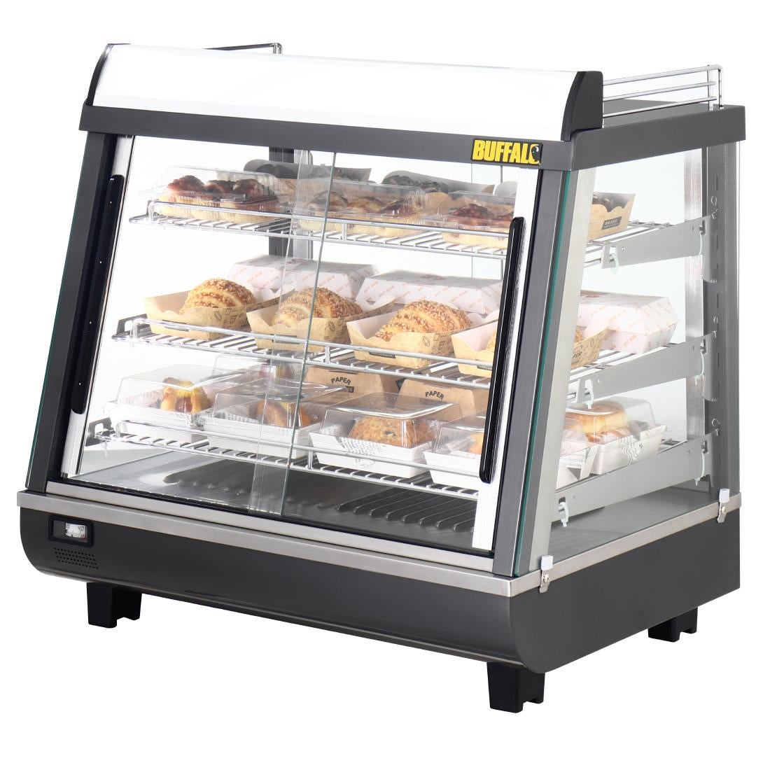 Buffalo Front and Rear Door Heated Merchandiser 96Ltr