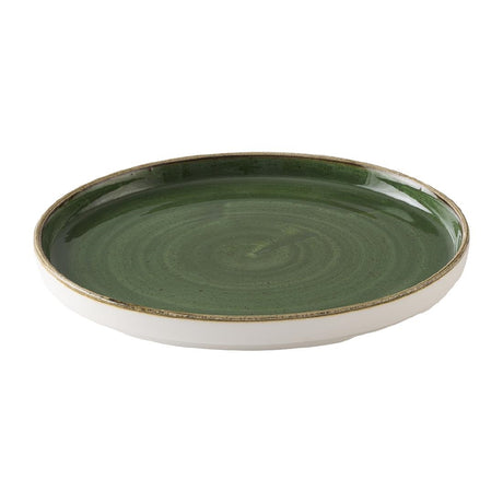 Churchill Stonecast Sorrel Green Walled Plates 255mm (6 Pack)
