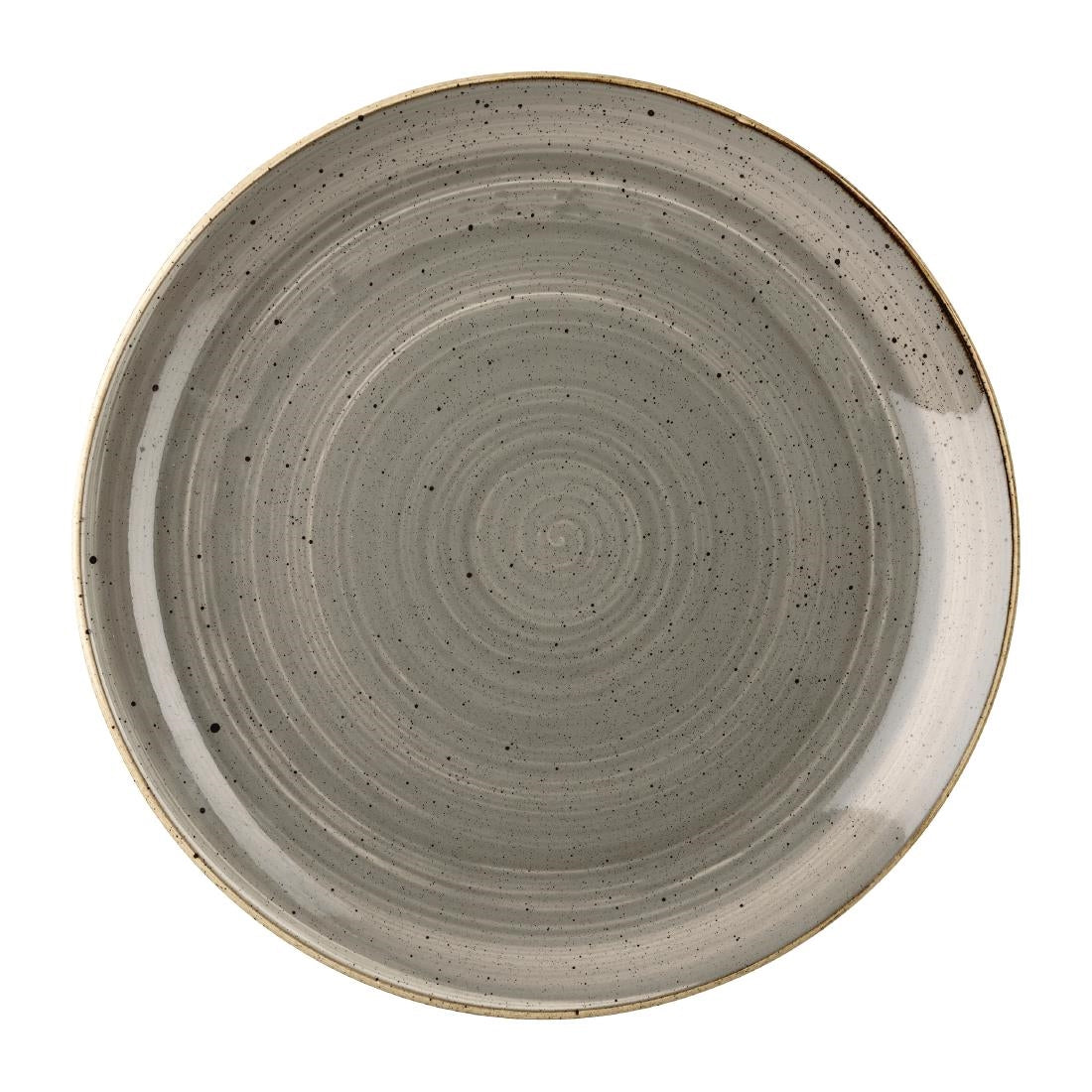 Churchill Stonecast Grey Coupe Plates 228mm (12 Pack)