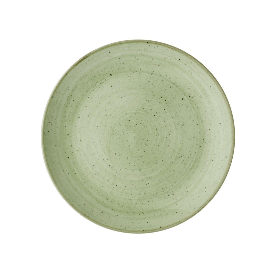 Churchill Stonecast Sage Green Coupe Plates 228mm (12 Pack)