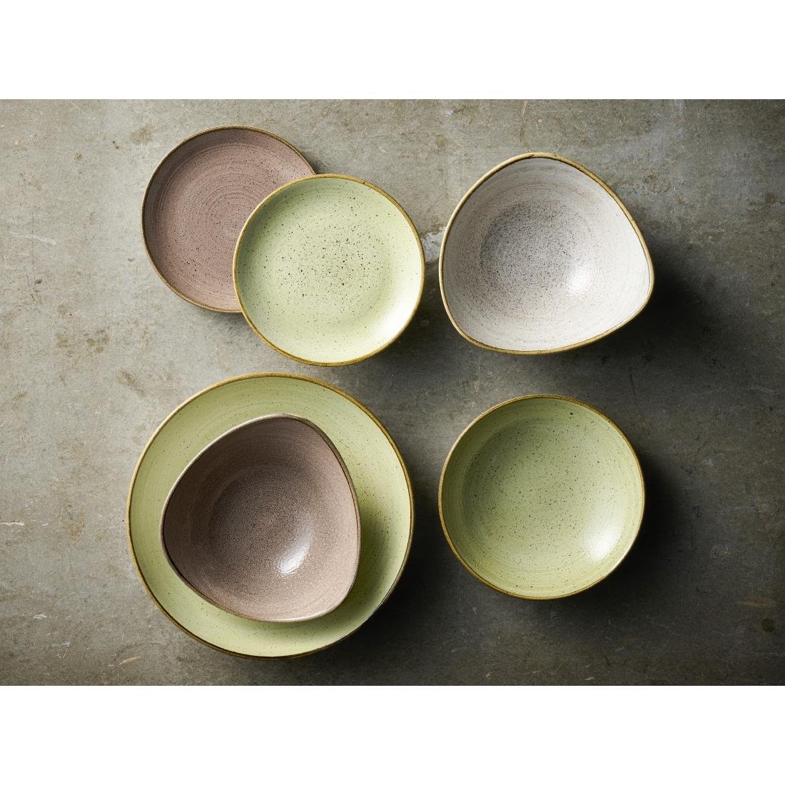 Churchill Stonecast Raw Green Evolve Coupe Plates 165mm (12 Pack)