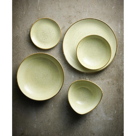 Churchill Stonecast Raw Green Lotus Bowls 177mm (12 Pack)